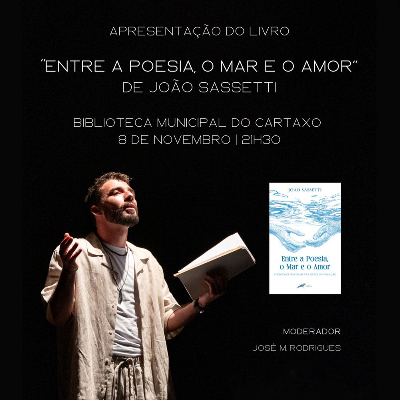 joao sassetti com um livro aberto